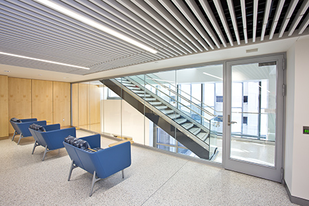 Fire-Rated Glazing Assemblies Modernize Academic and Social Hub