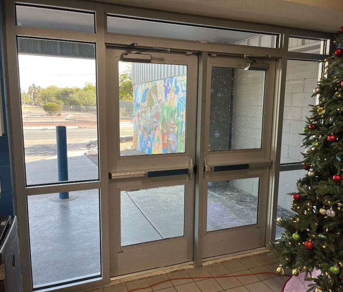 security glazed entrance